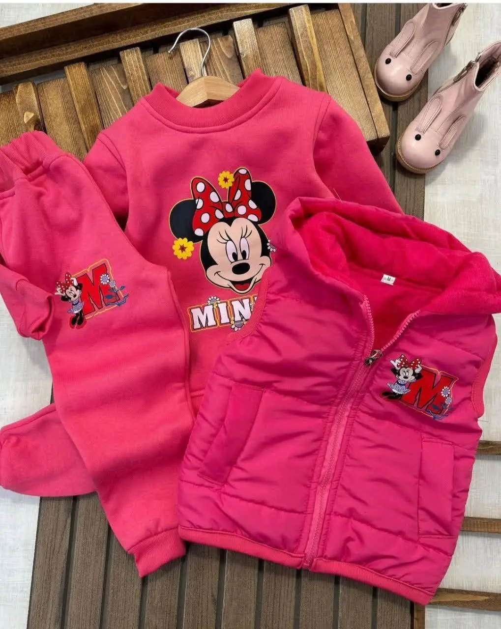سه تیکه دخترانه طرح میکی موس
