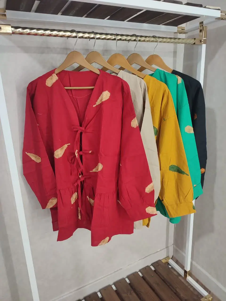 ✨ مانتو عروسکی بندی طرح برگ