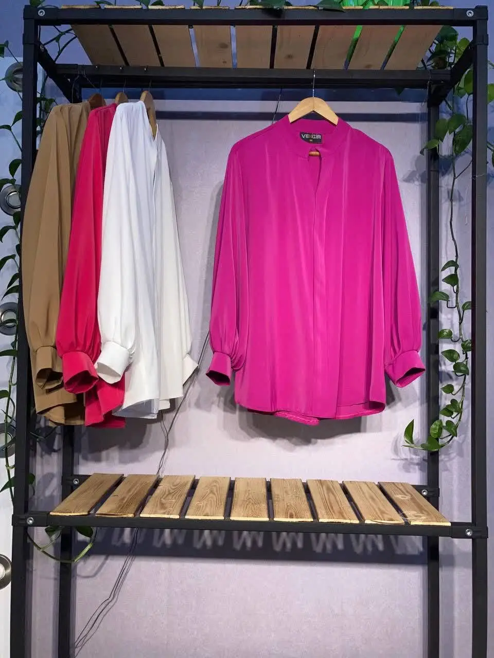 👚شومیز سجاف یه طرفه سایز بزرگ ونیزیا👚
