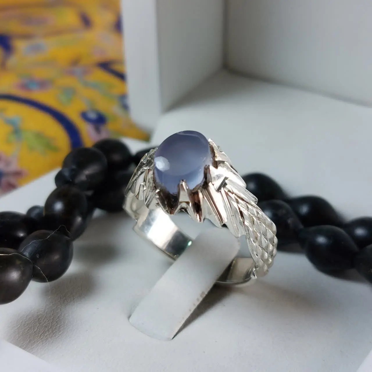 ✅انگشتر مردانه عقیق #کبود_یمانی💜
