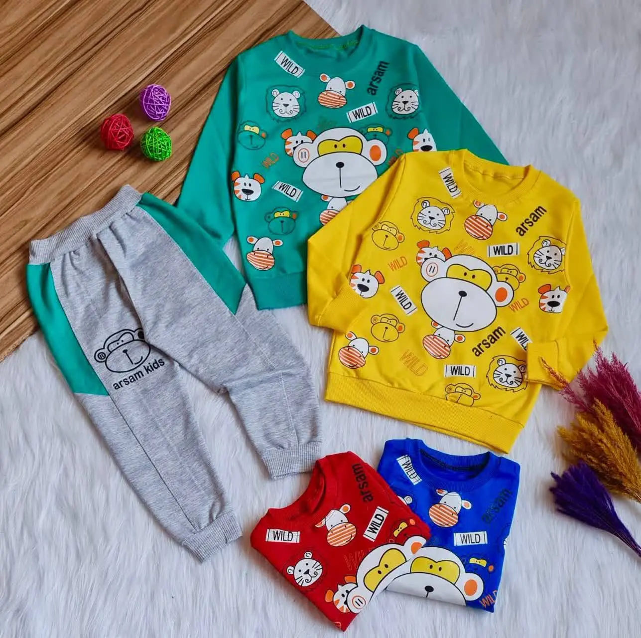 بلوز شلوار #اسپرت طرح میمون😍
