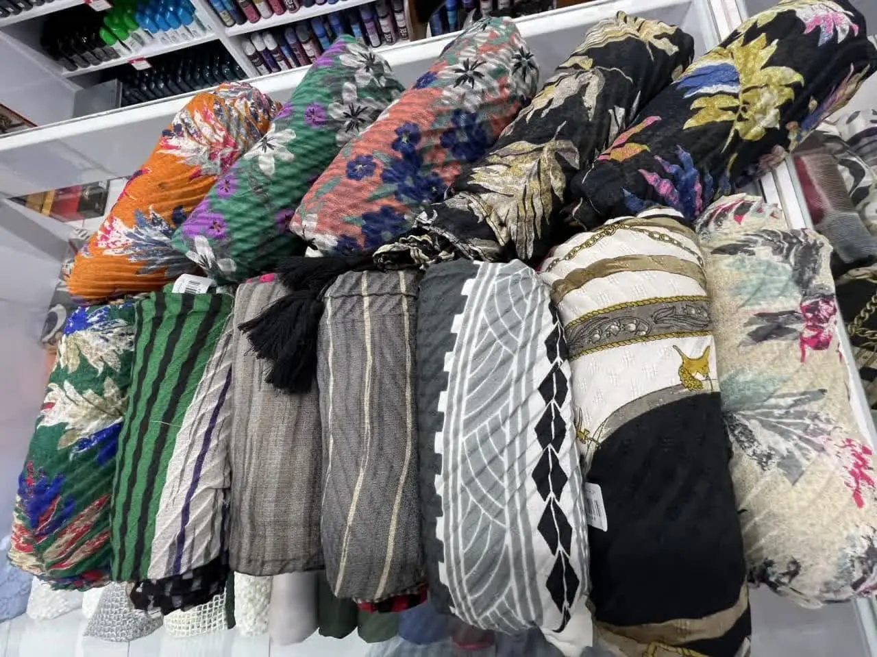 #شال_پلیسه_نخی_آبرنگی
