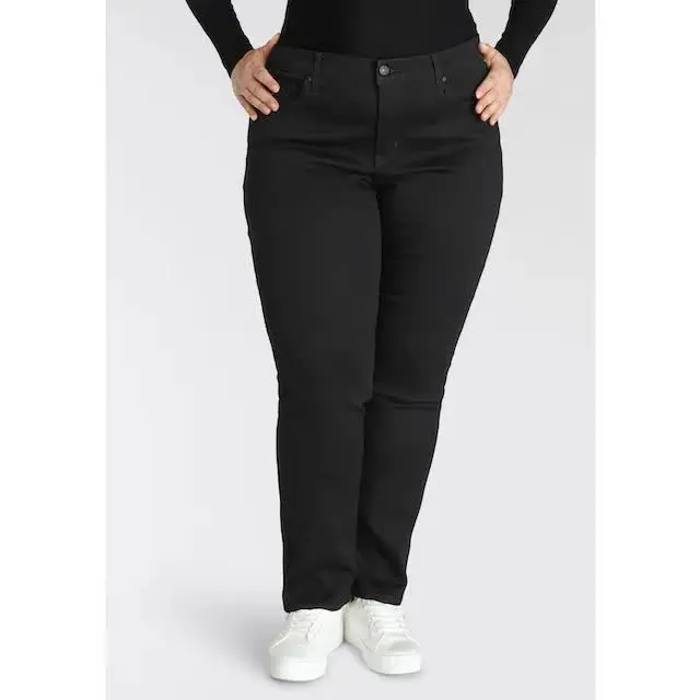 شلوار جین مشکی راسته کشی
