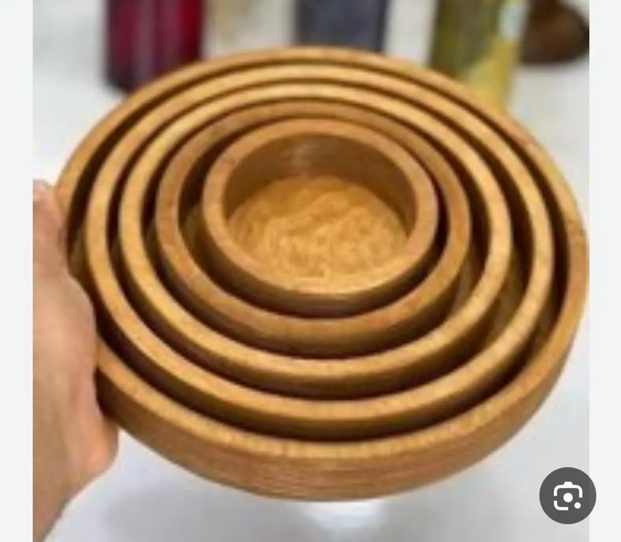 سینی ۵ تیکه گرد بدون پایه قابل شستشو 
