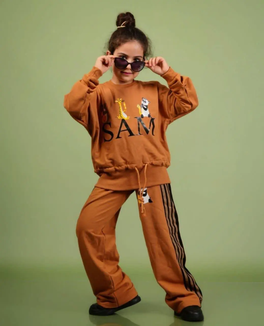 🌸 کراپ شلوار بگ طرح SAM🌸
