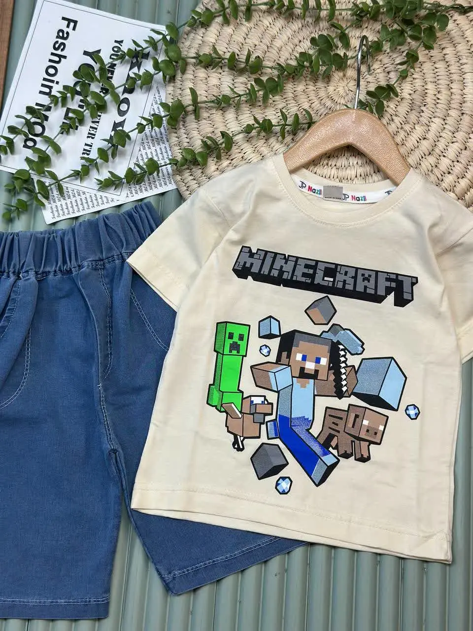 ⚜تیشرت پنبه شلوارک لی رباتیک⚜
