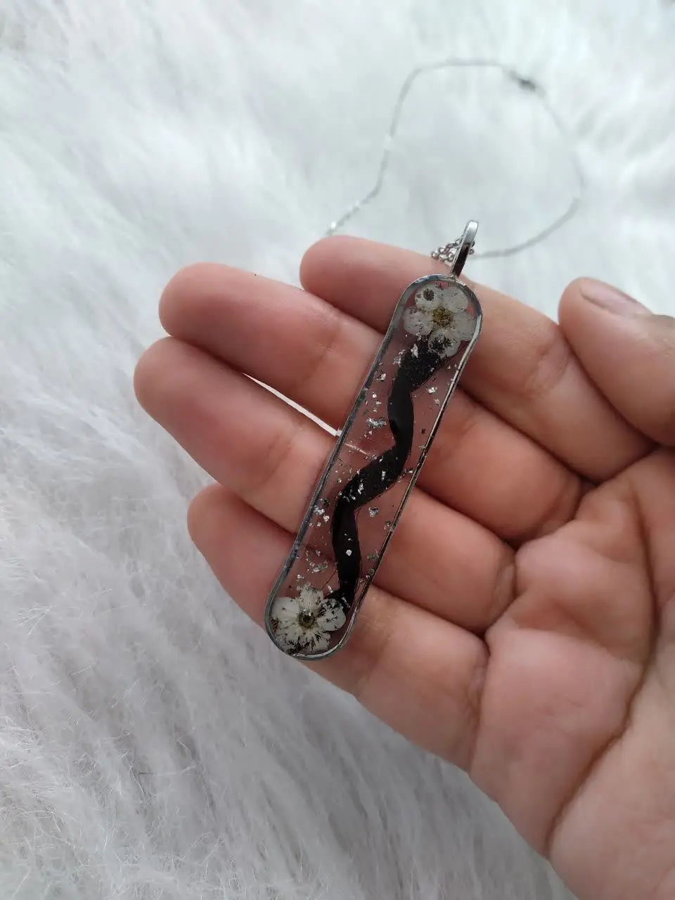 گردنبند دور استیل طرح مو
