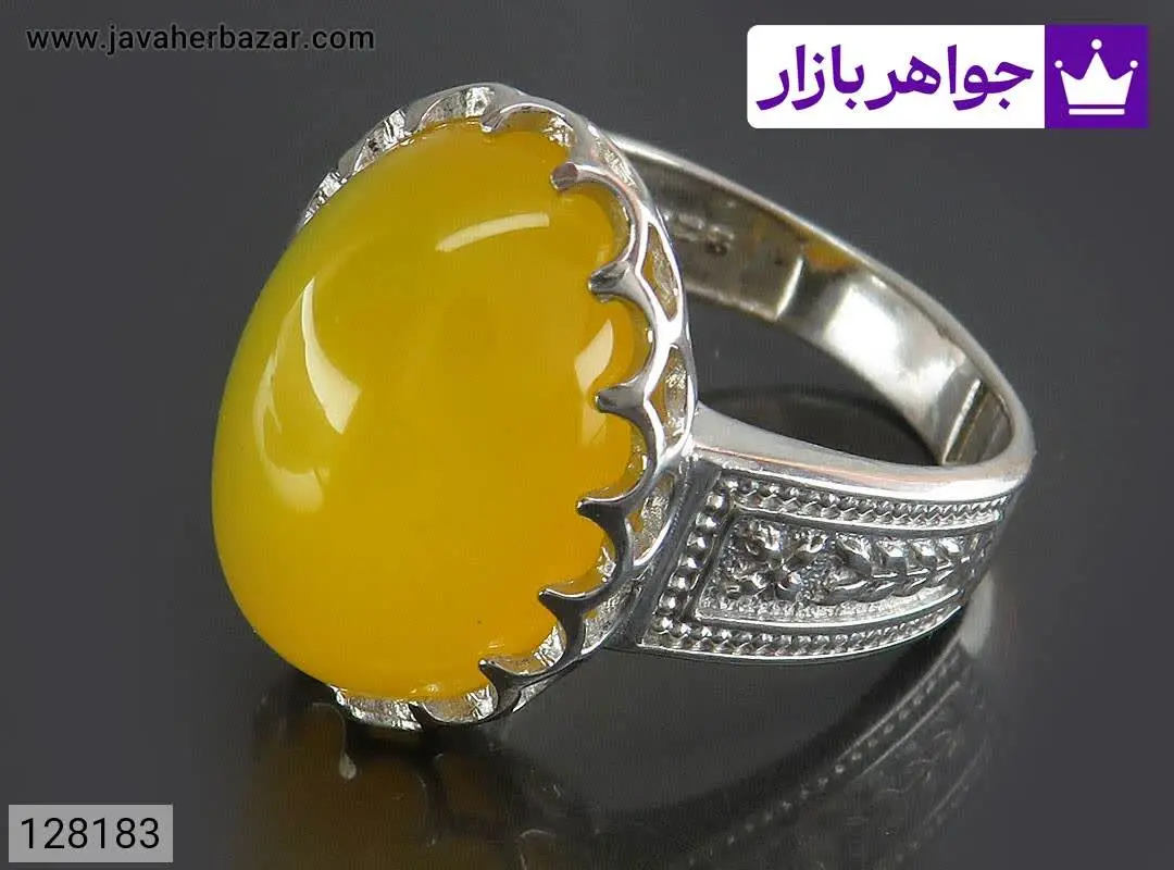 انگشتر نقره عقیق زرد زنانه...