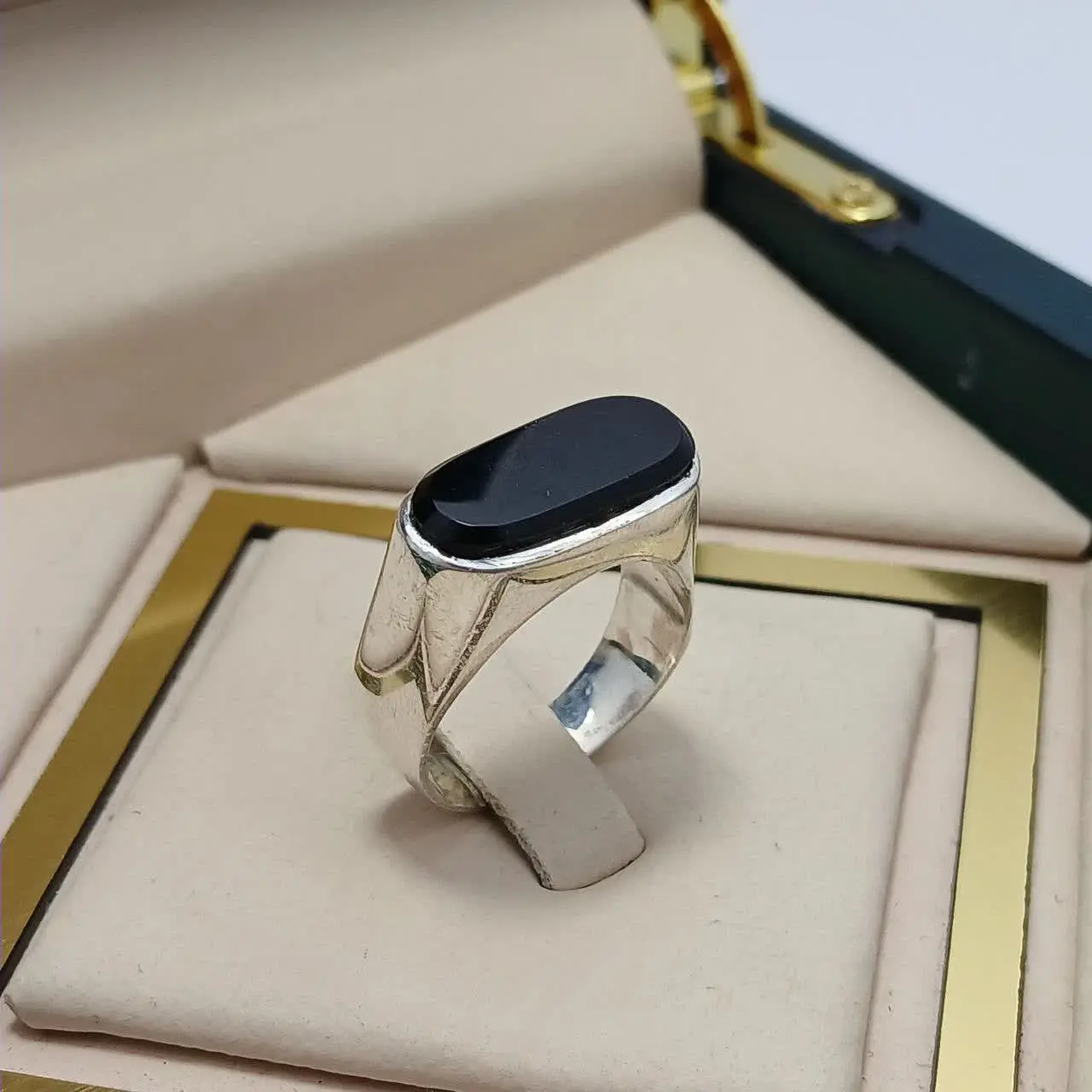 💎انگشتر عقیق مشکی اصلی