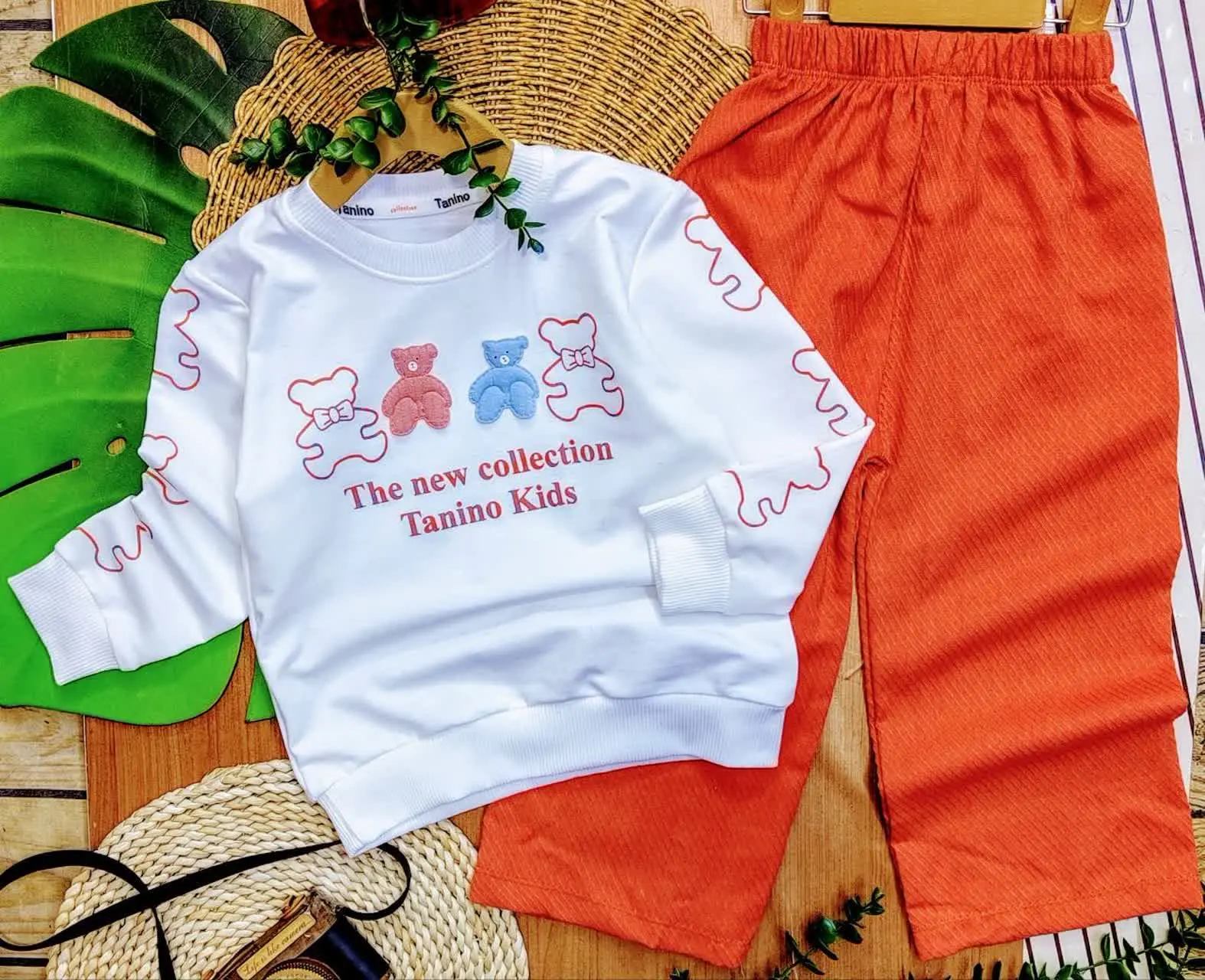 بلوز شلوار دخترانه خرس پاپیونی