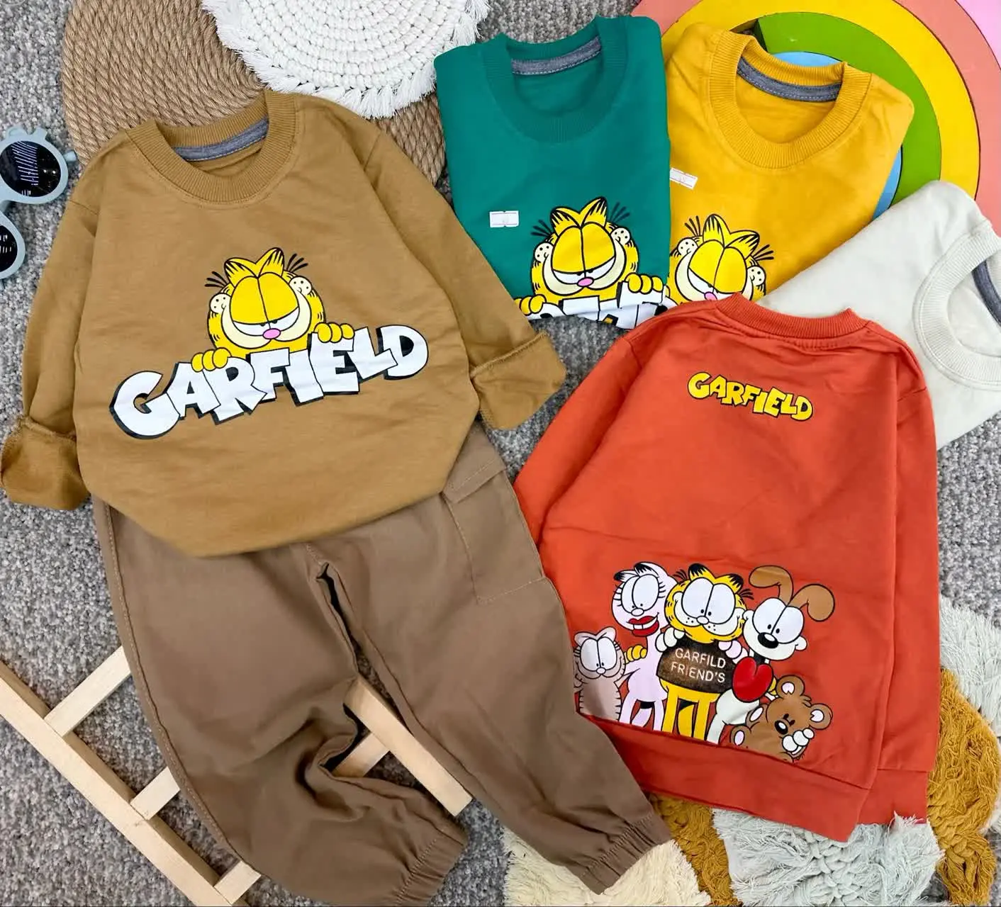 👫بلوز شلوار اسپرت گارفیلد پنبه دورو و بنگال✅
