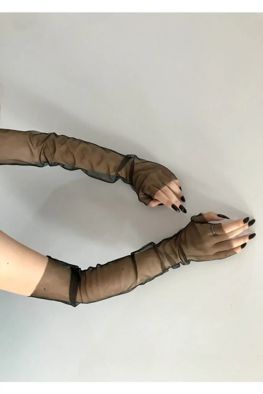 ۵۵) #دستکش #ساق بلند بدون انگشت👀 
