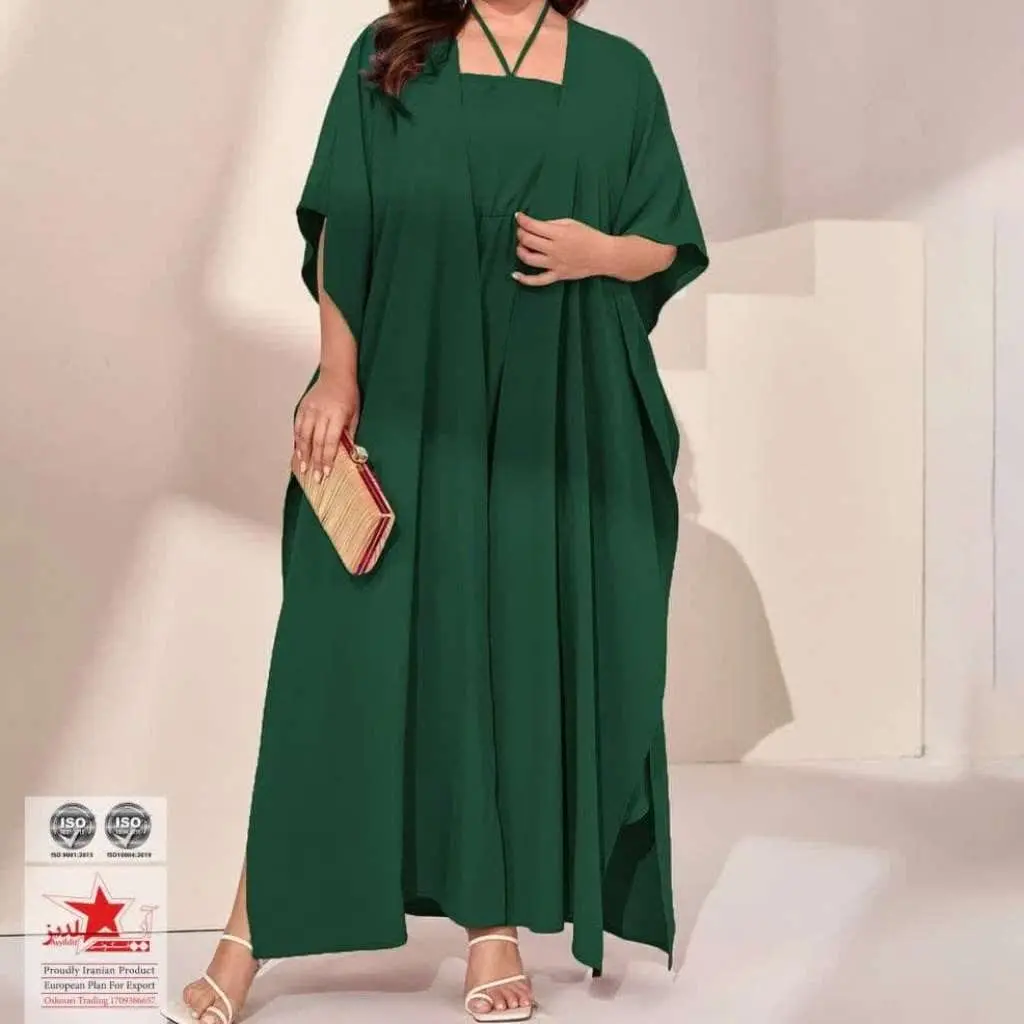 🔸 نام: #مانتو عبایی و #تونیک دکولته #سایزبزرگ
