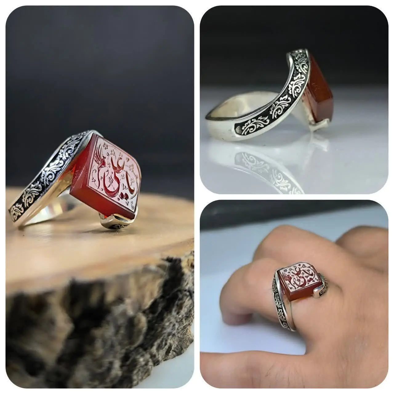 💎انگشتر عقیق سرخ اصلی