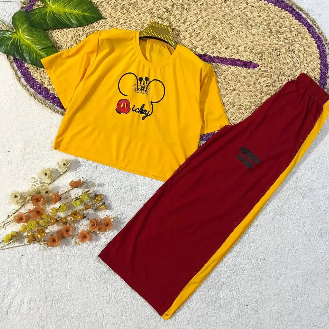 👚نام: کراپ شلوار میکی
