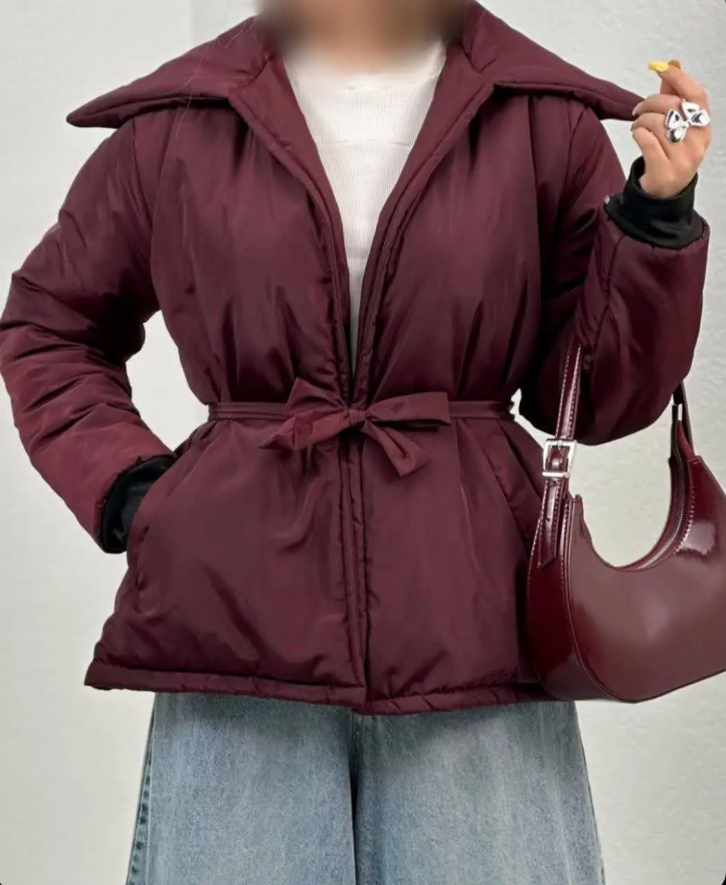 کاپشن مموری کمربنددار