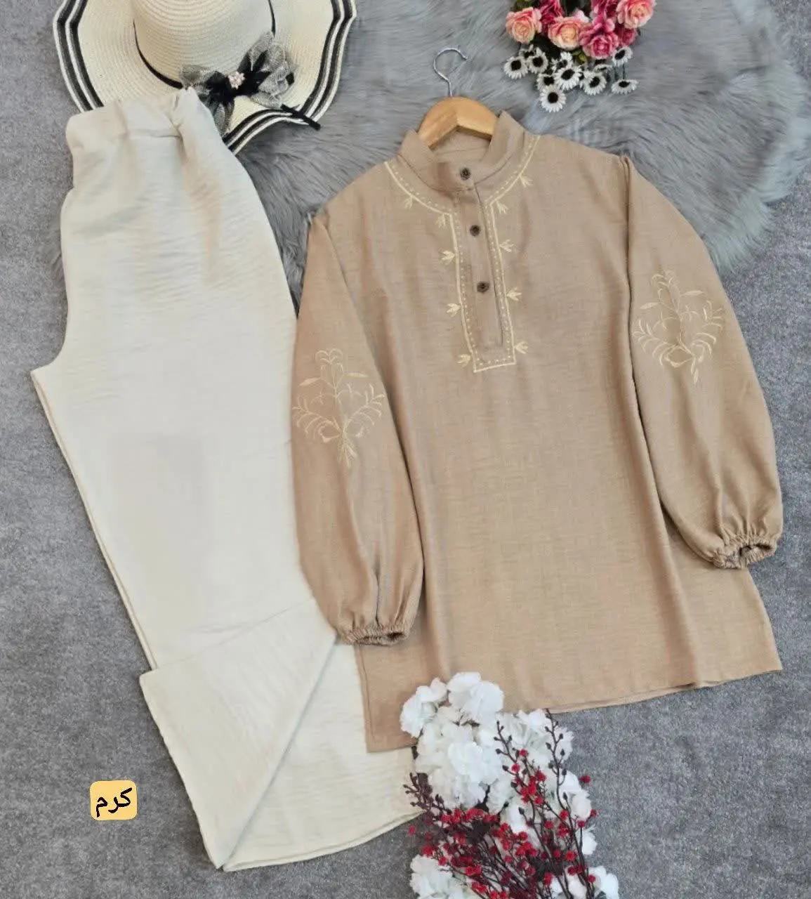 نام: ست شومیز و شلوار گندم
