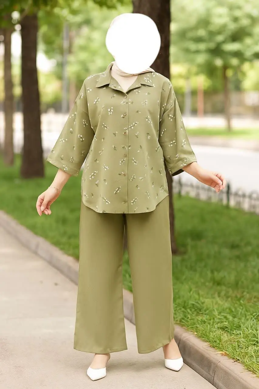 نام: ست شومیز شلوار گل گچی
