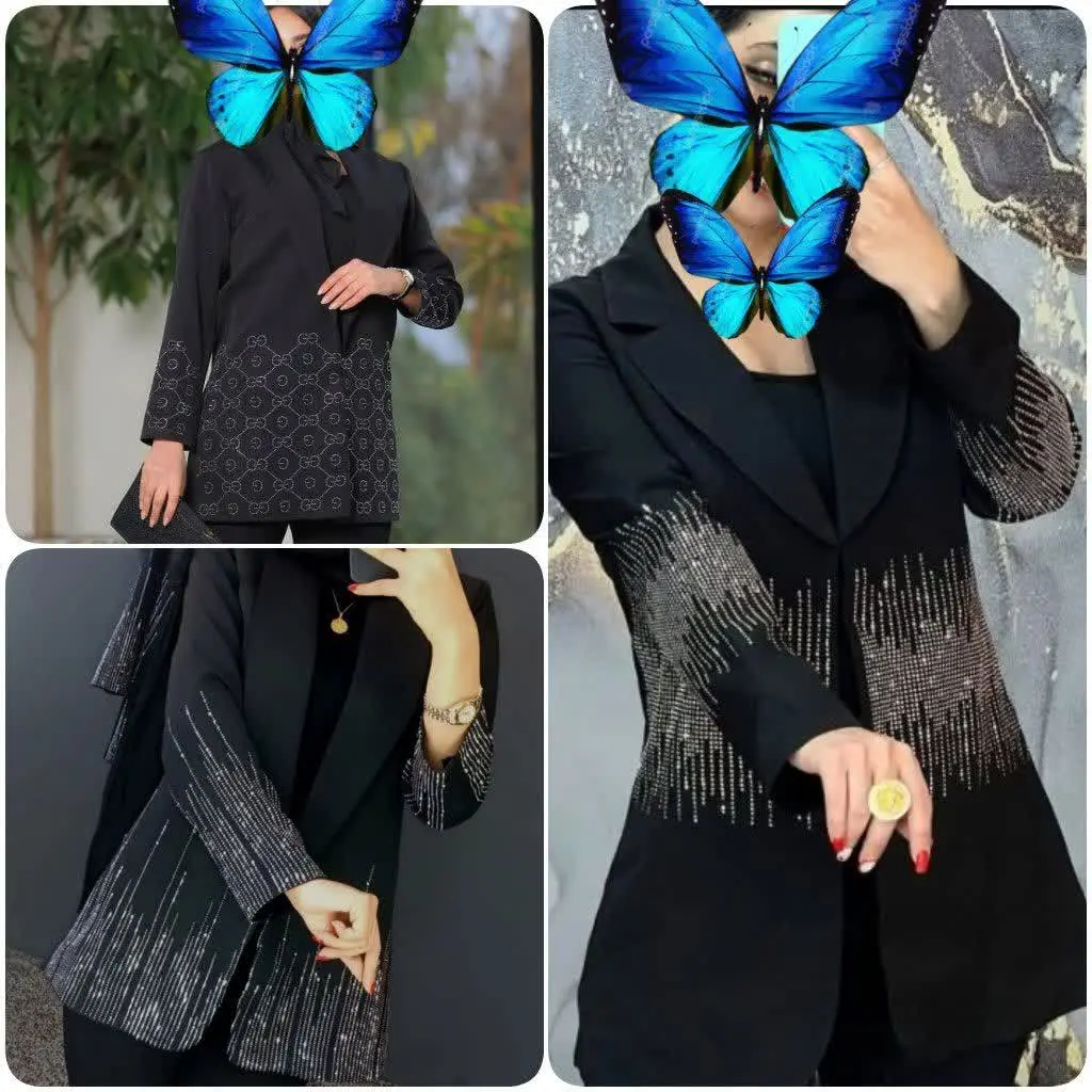 مانتو مجلسی نگین دار