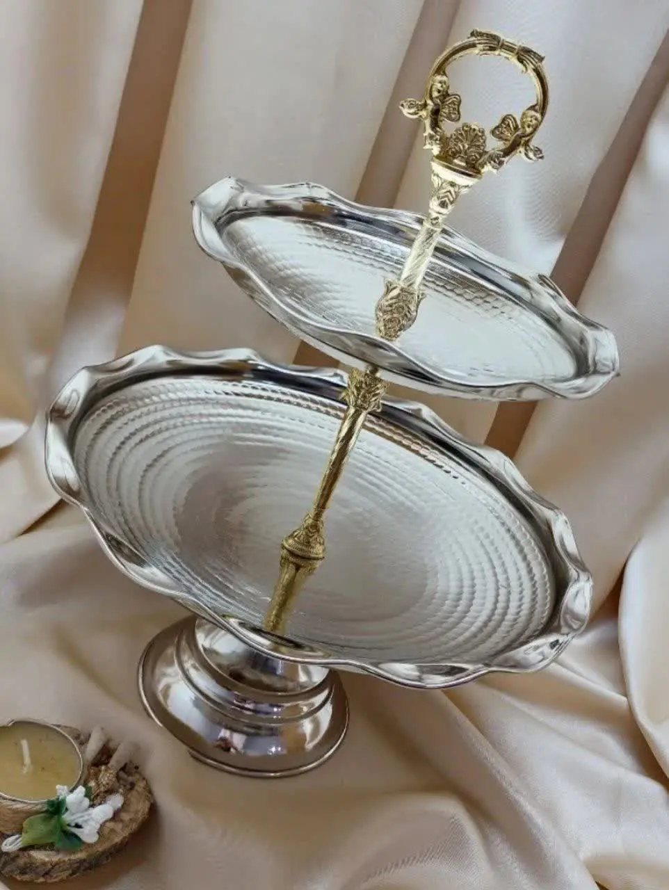 شیرینی خوری دوطبقه کروم🍰🍰
