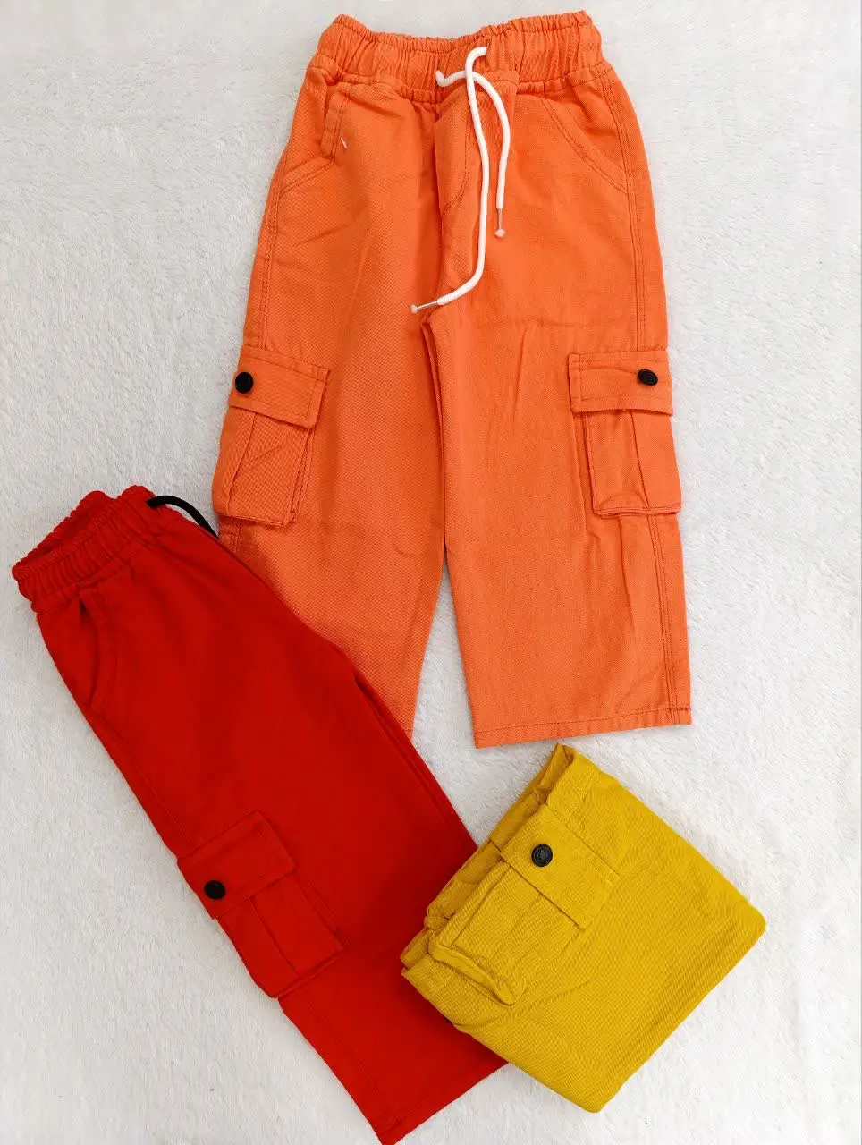 شلوار کارگو کتان ساده
