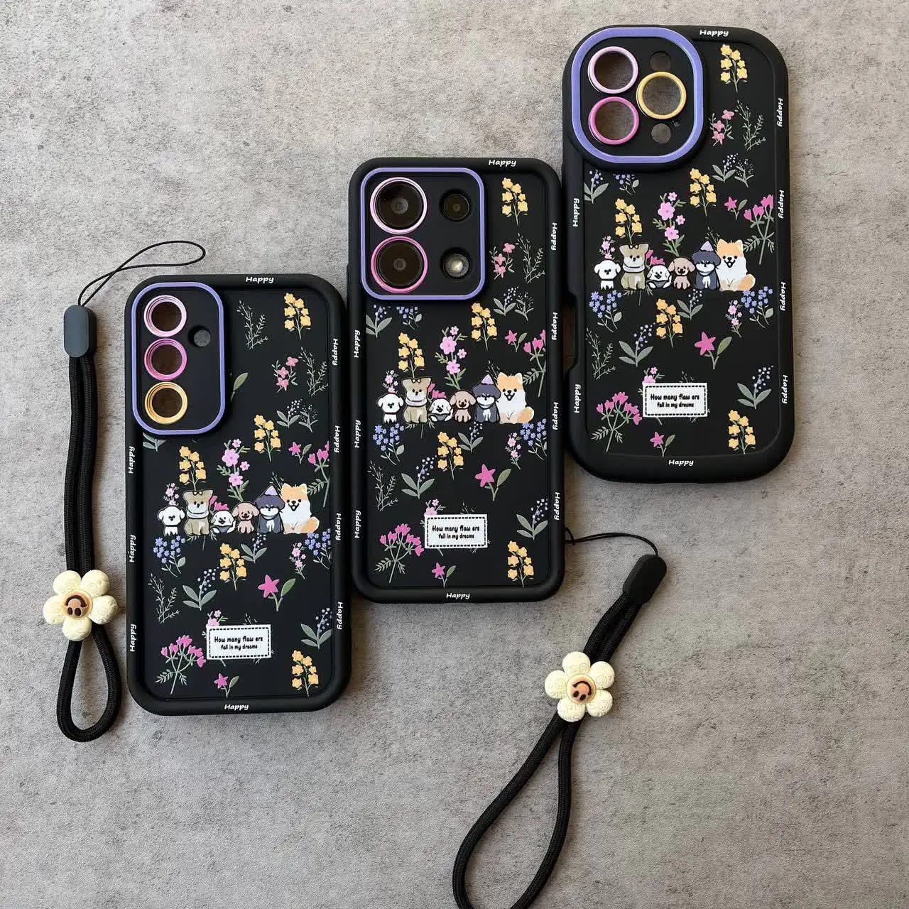 📱مدل قاب: قاب تی پی یو گل ریز رویایی با آویز فوق العاده زیبا مخصوص انواع #سامسونگ #شیائومی و #آیفون 
