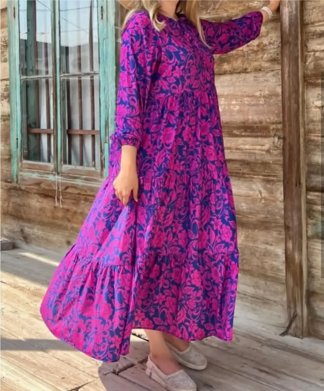 پیراهن ساحلی کمربنددار