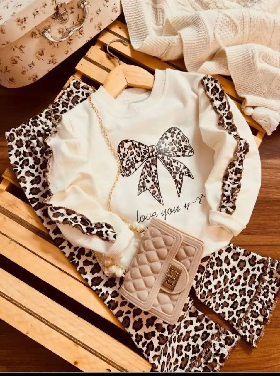 ♡ ست بلوزشلوار پاپیون پلنگی