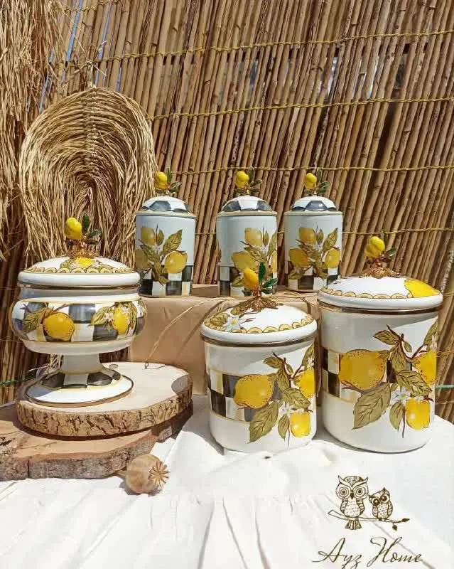 سری زیبای لعابی لیمو 🍋 🍋 
