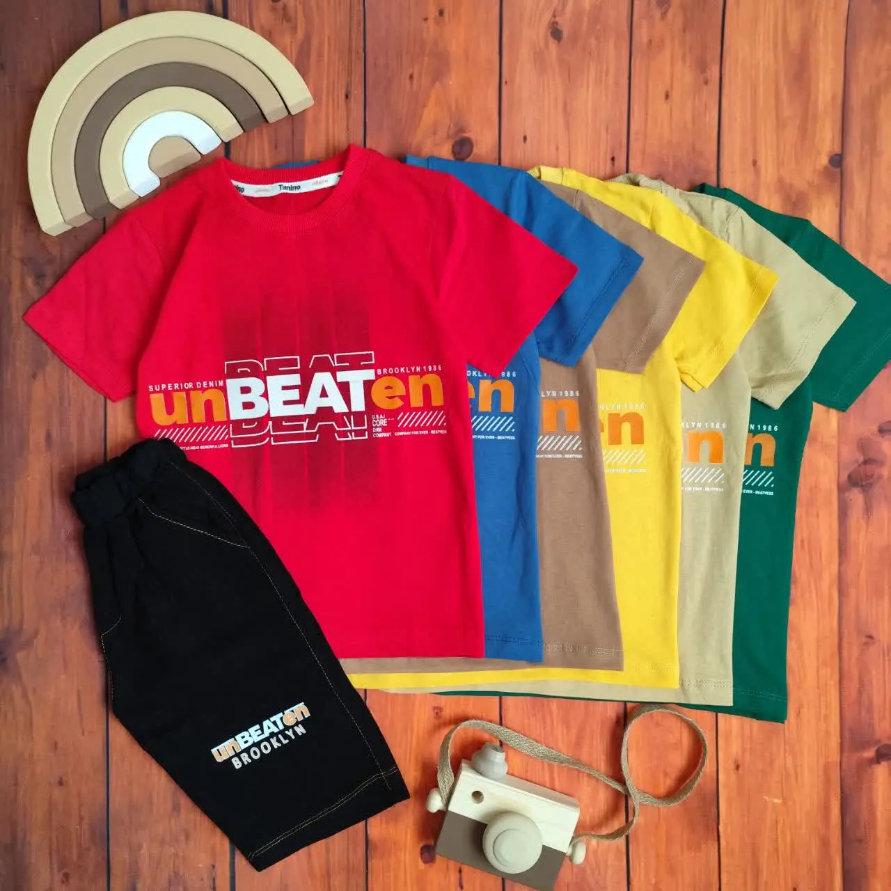 😍ست تیشرت وشلوارک پسرانه unBEATen، جنس تیشرت پنبه، جنس شلوارک کتان با کیفیت عاااالی 😎
