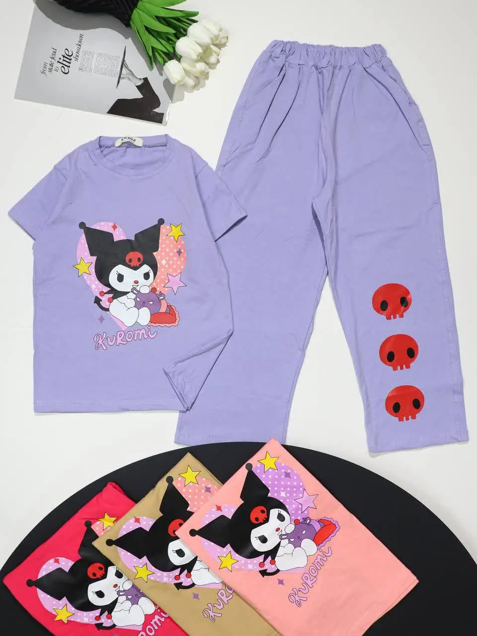 👕 تیشرت شلوار دخترانه کرومی...