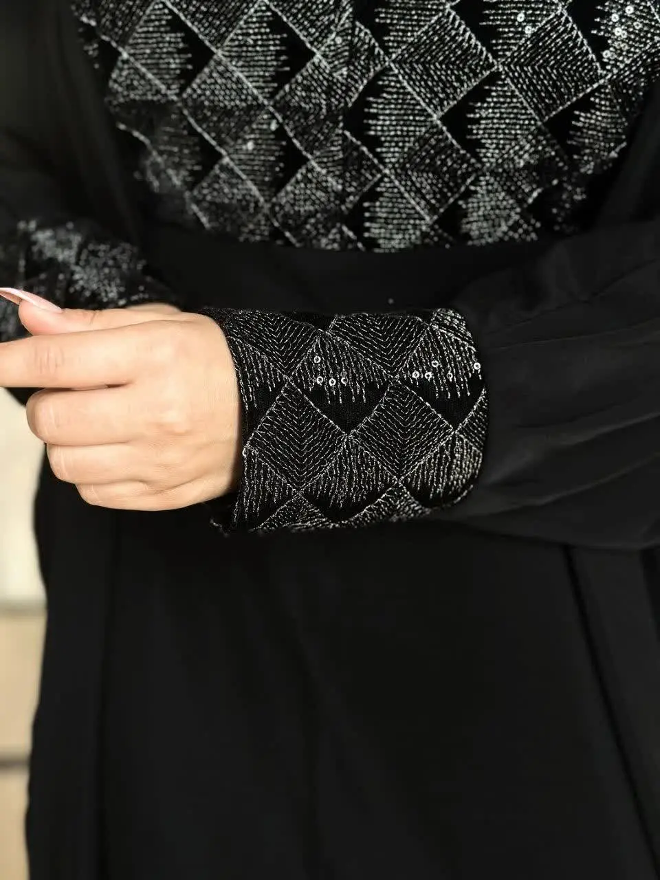 🌷نام: مانتو عبایی نقره