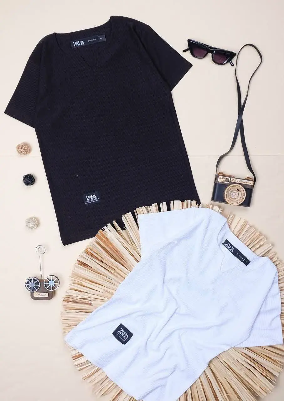 👕نام: #تیشرت تک بیسکویتی یقه کوبائی 
