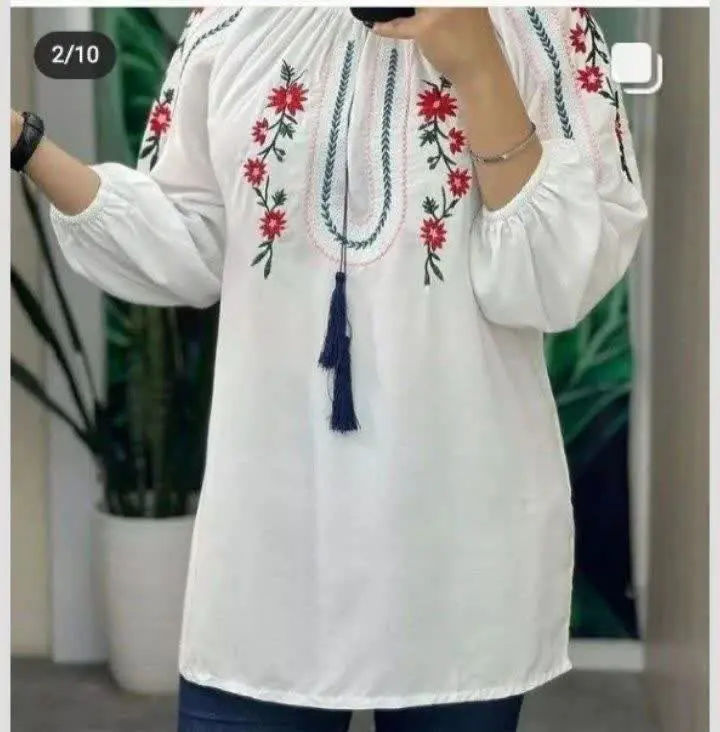 #شومیز گلدوزی ابروبادی 
