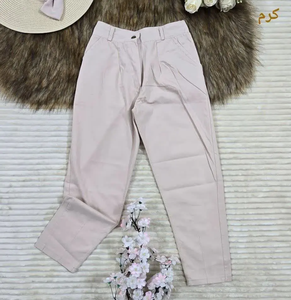 شلوار کتان مام استایل