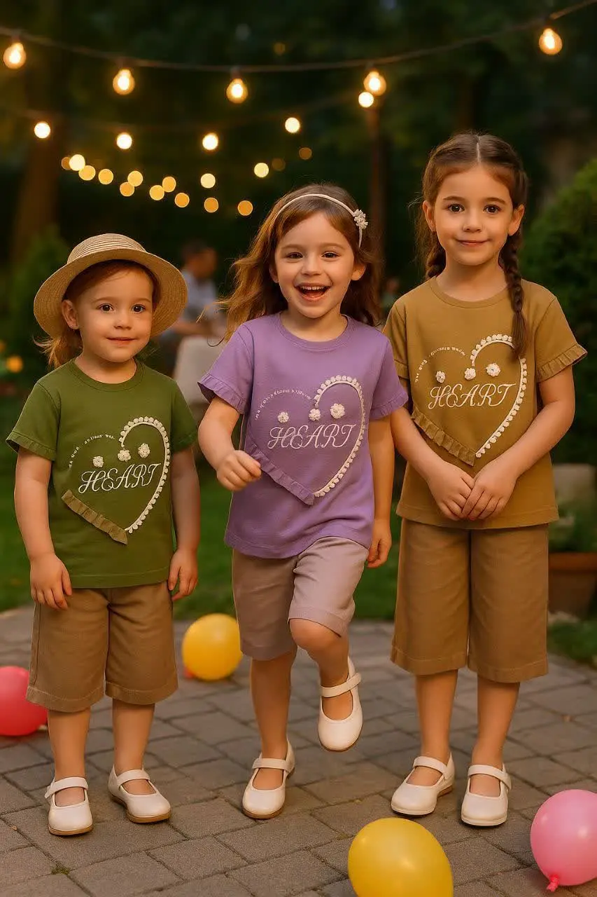 👚نام: ست تیشرت و شلوارک قلب...