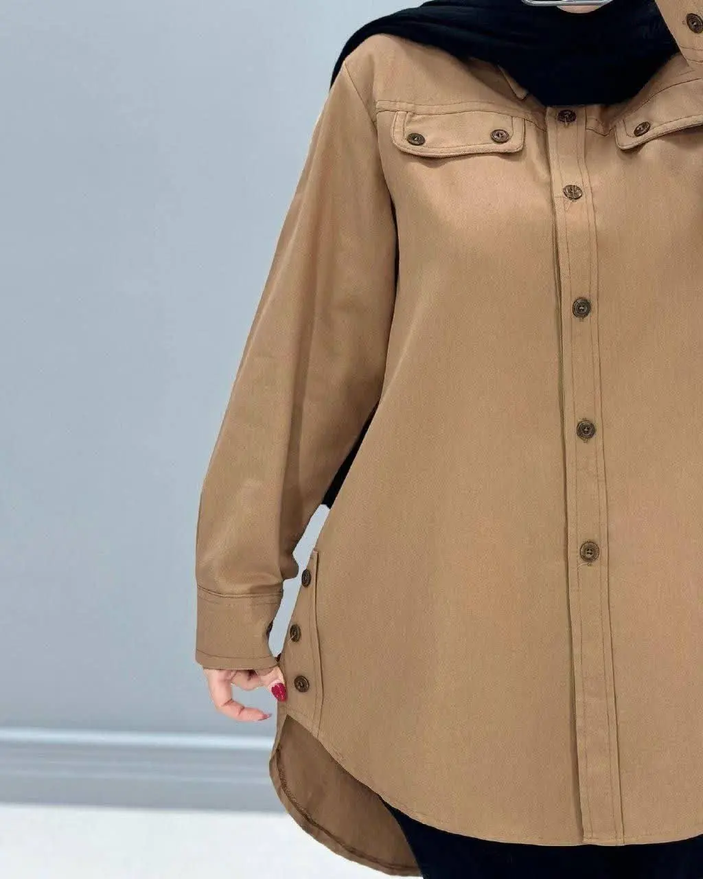 🛍نام: مانتوکتان بغل دکمه🍂
