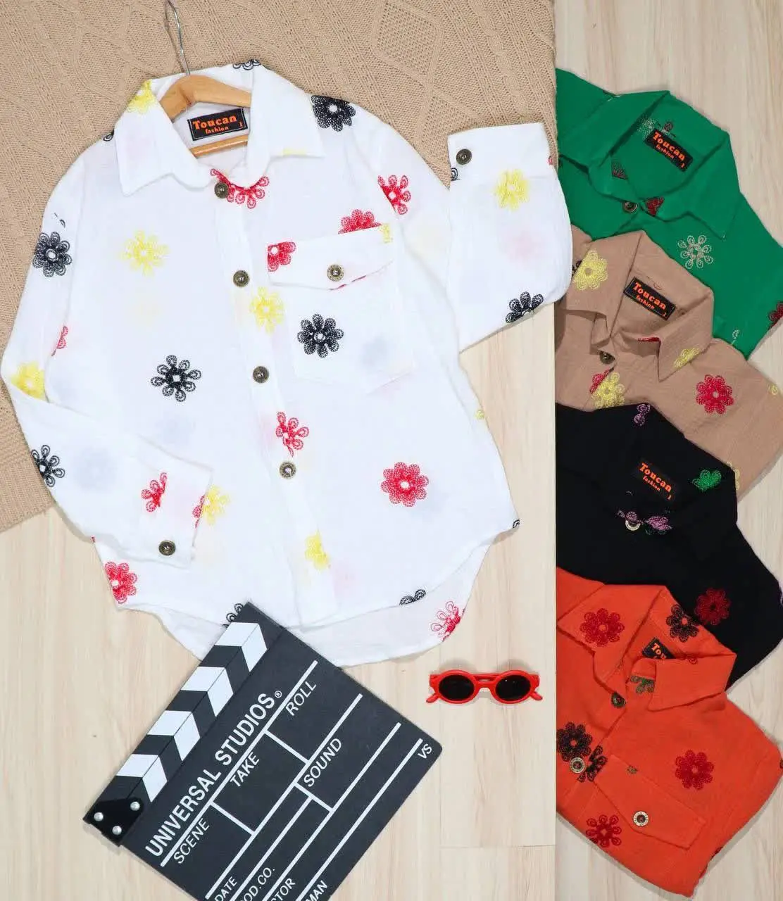 👫مانتو دخترانه موسیلینی خامه دوزی گل👫
