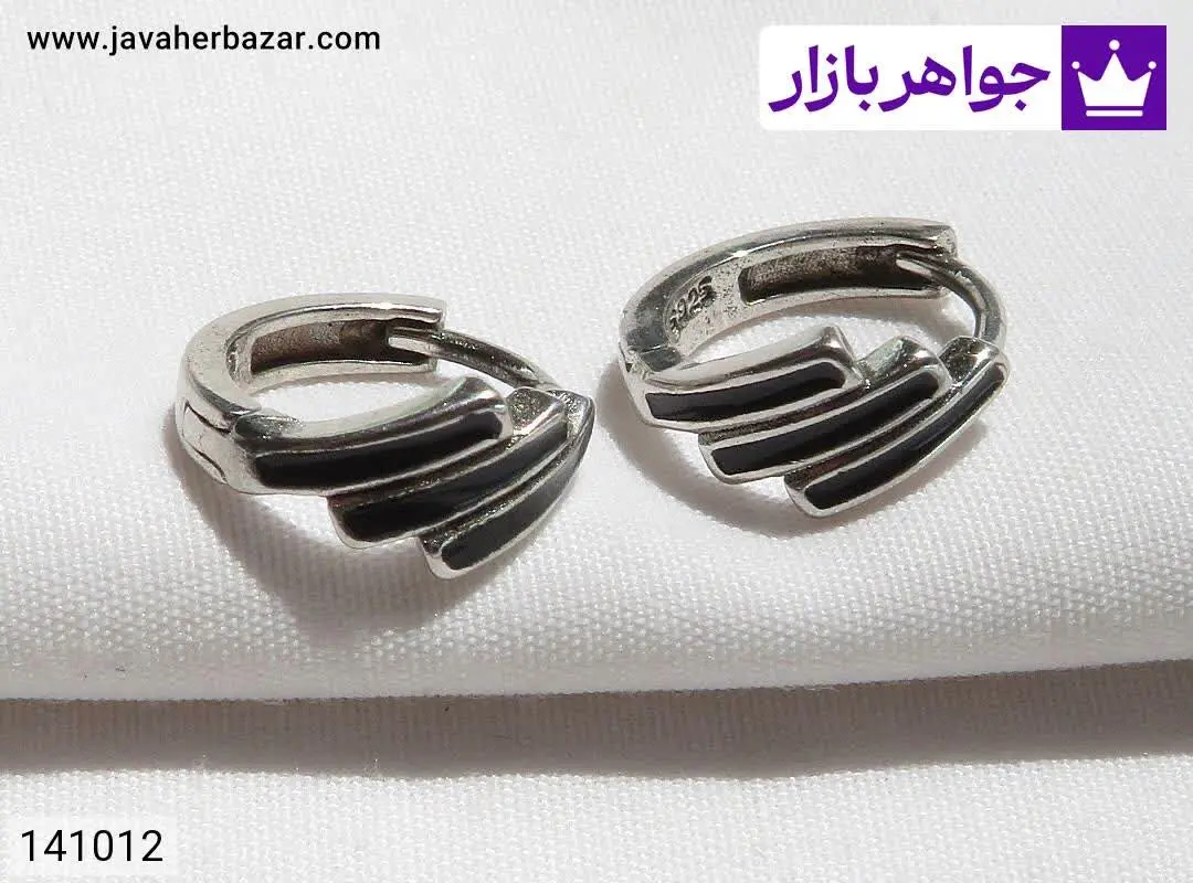 گوشواره نقره مینیمال - کد ۱۴۱۰۱۲
