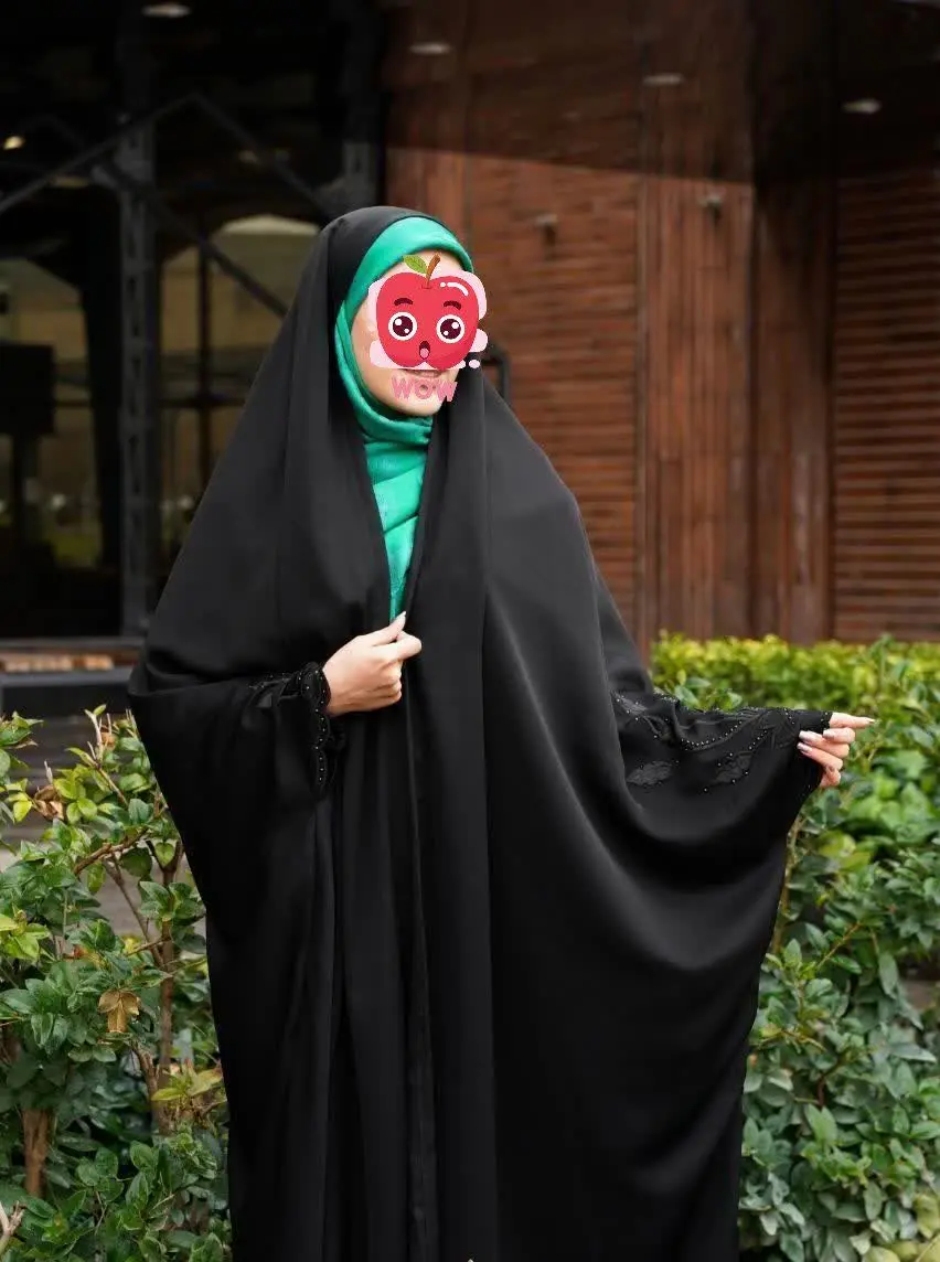 🟣 چادر دانشجویی گلدوزی مدل آیدا
