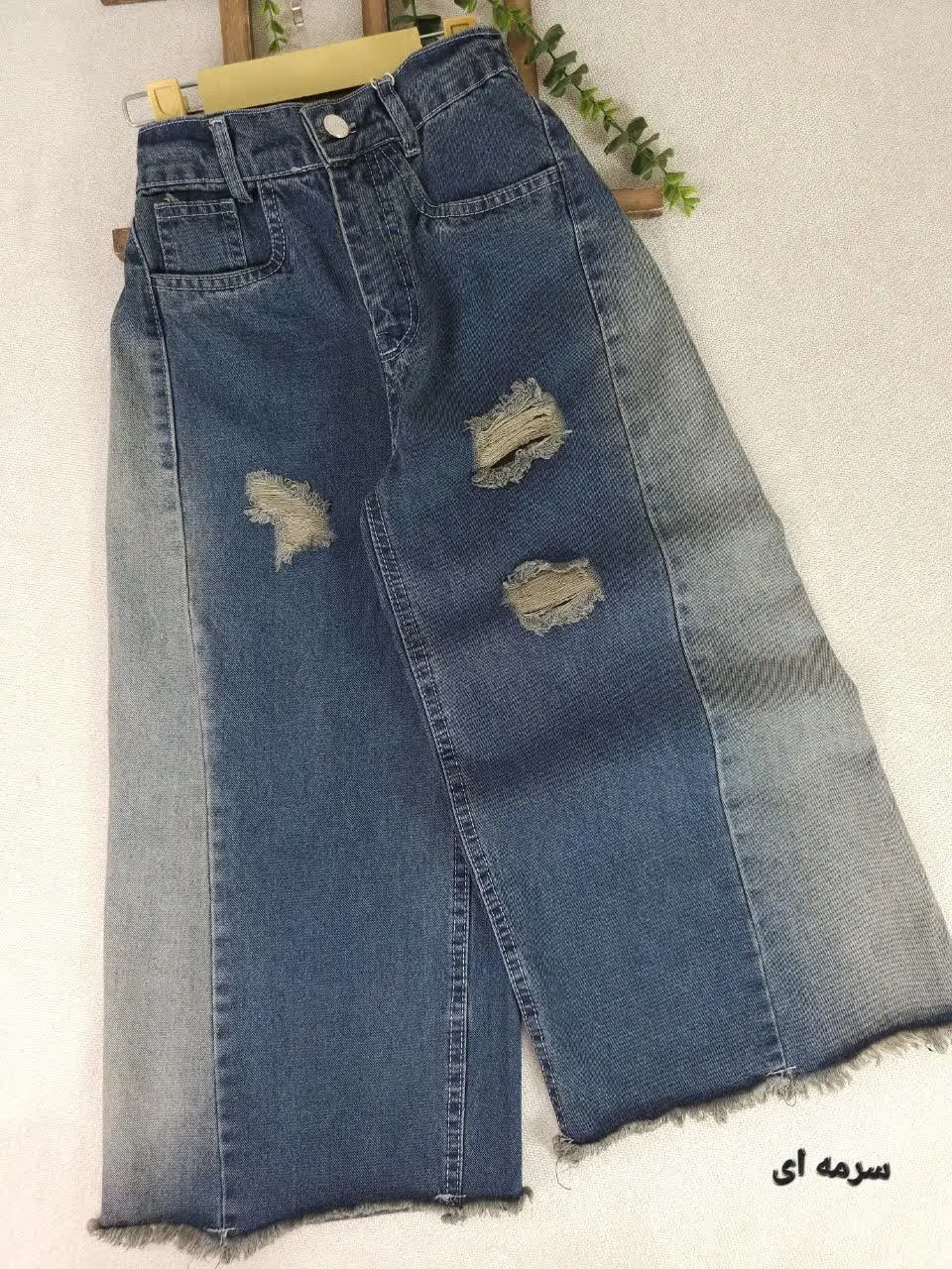 شلوار جین شافل دخترانه مانیا