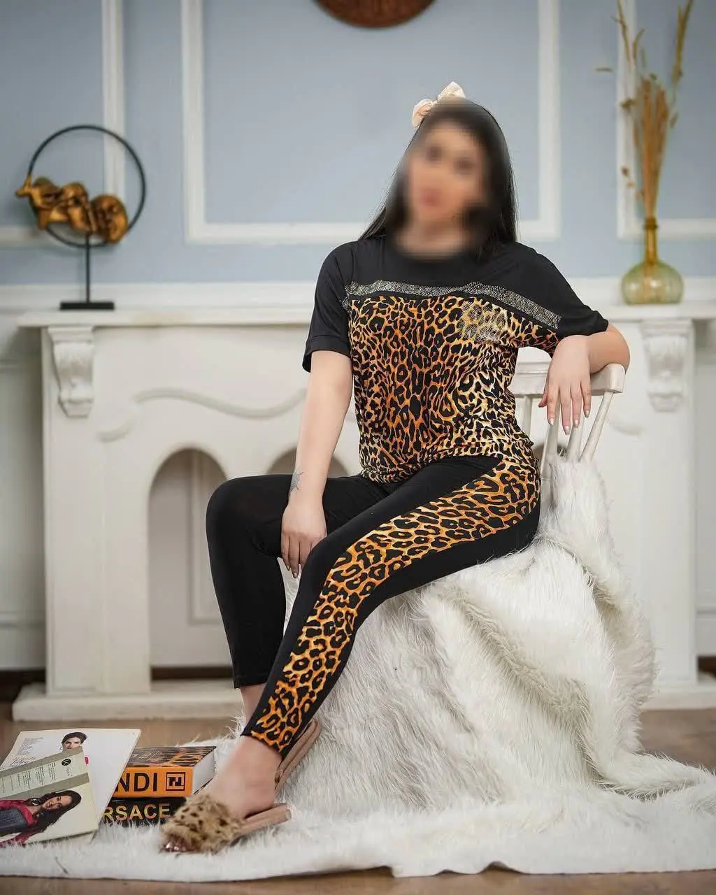 🖋نام: تیشرت شلوار پلنگی سلنا
