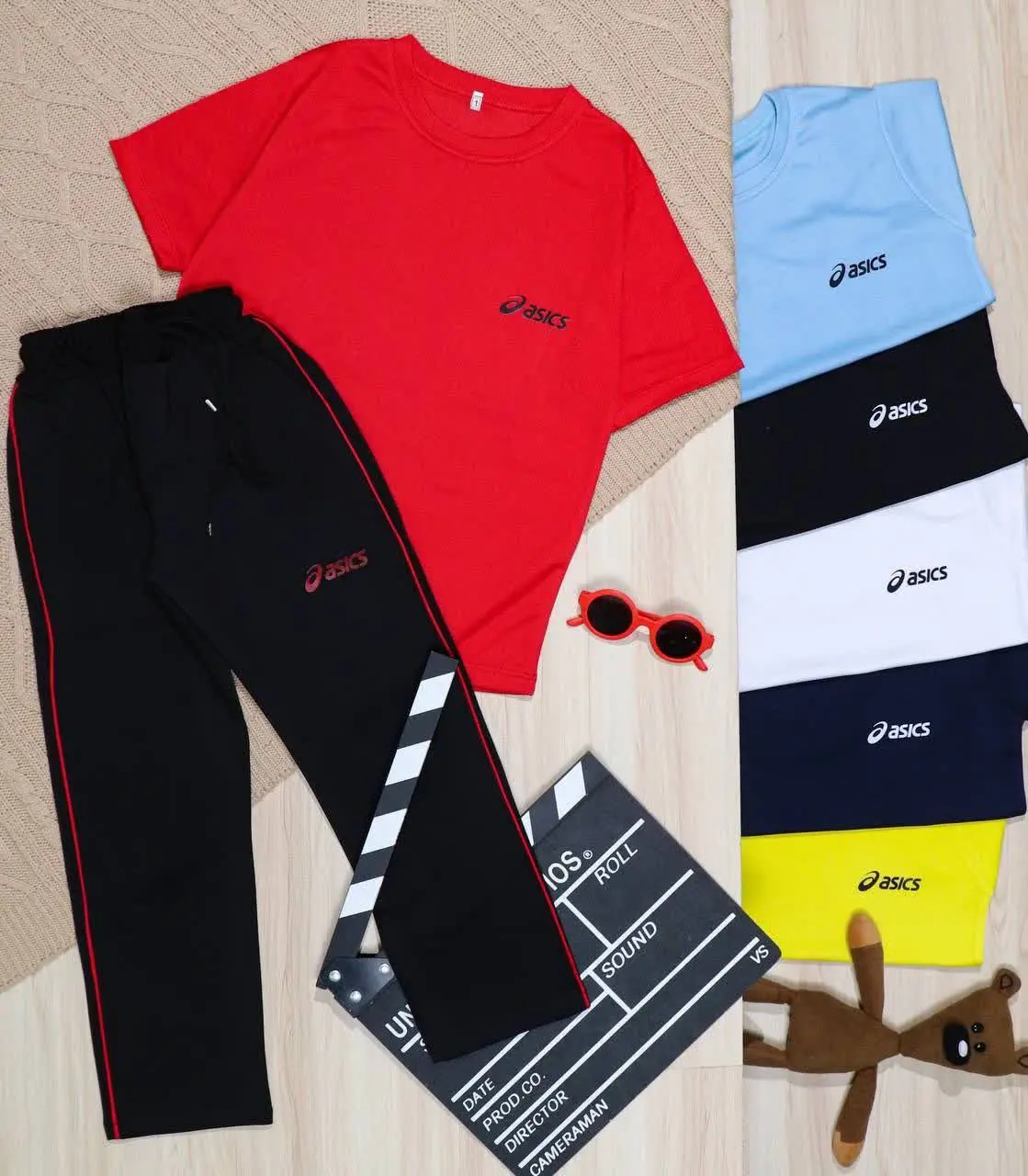 👫تیشرت و شلوار پارچه تنفسی رنگی مغزی دوزی👫
