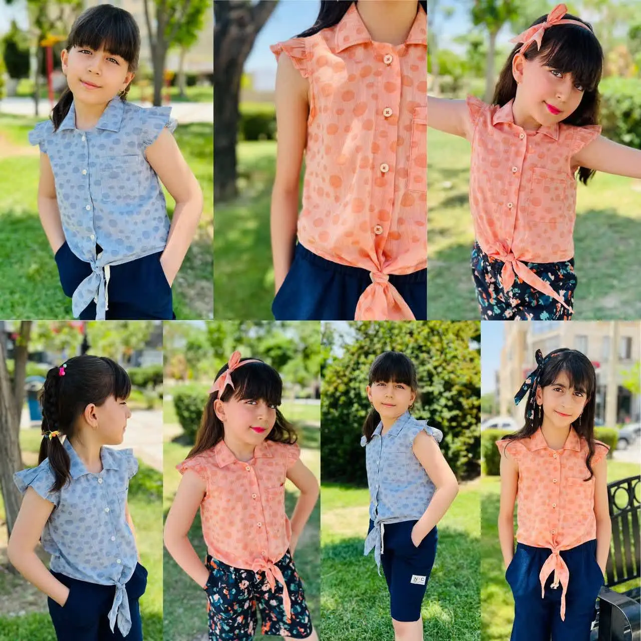 🌸شومیز تک دخترانه گره ای🌸
