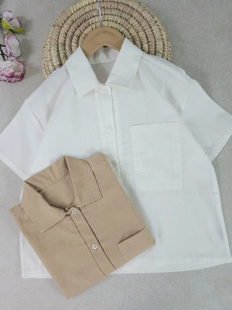 شومیز باکسی لینن دخترانه لیا
