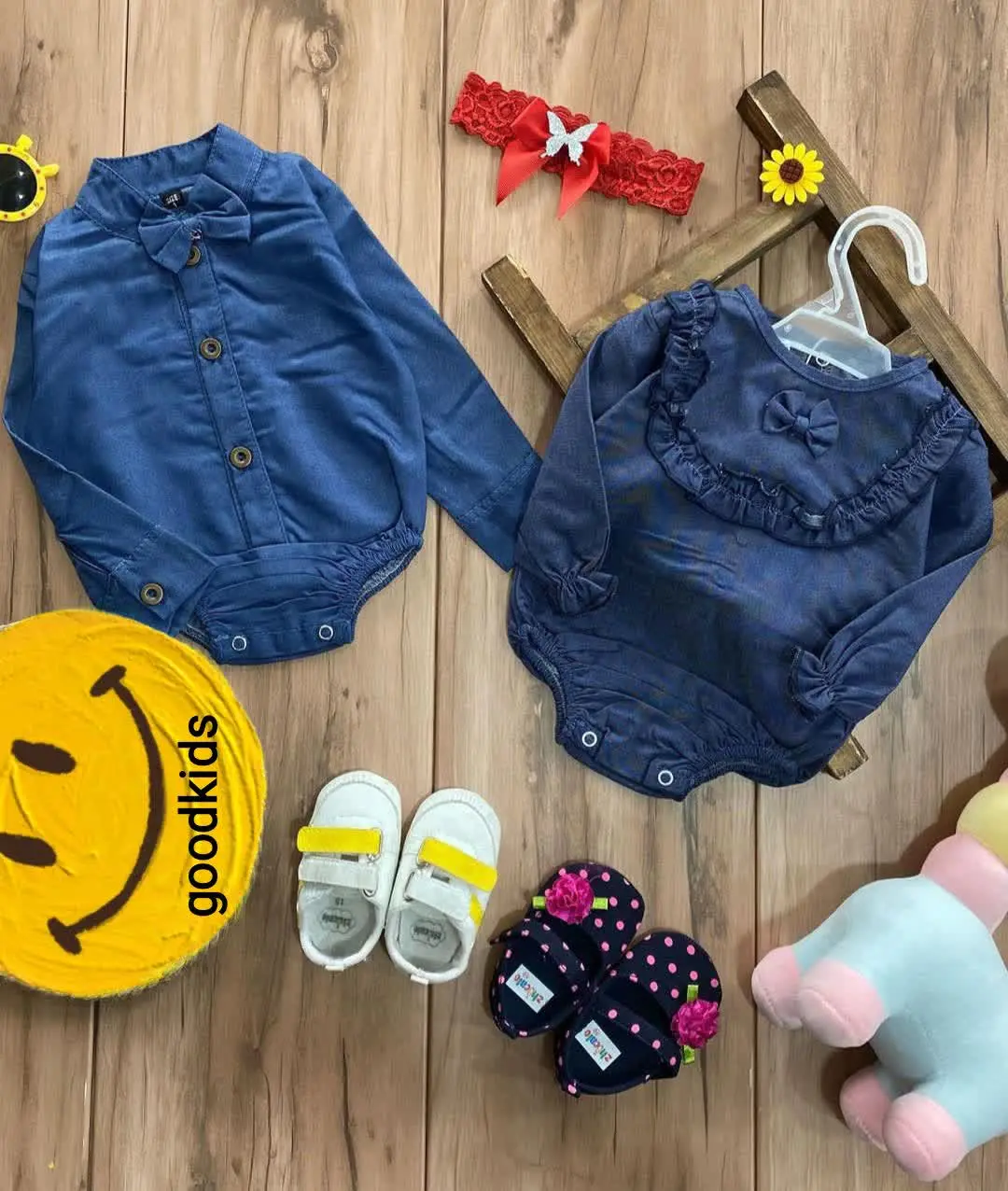 بلوز زیردکمه‌ای خواهر برادری
