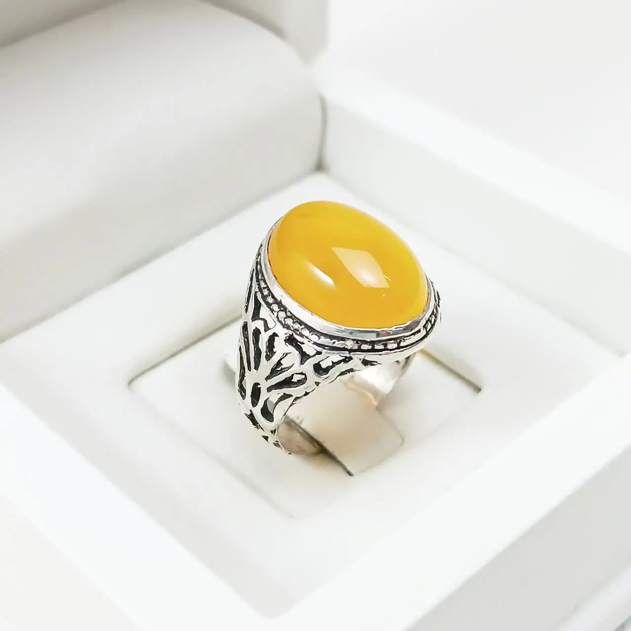 انگشتر نقره مردانه مدل شبکه