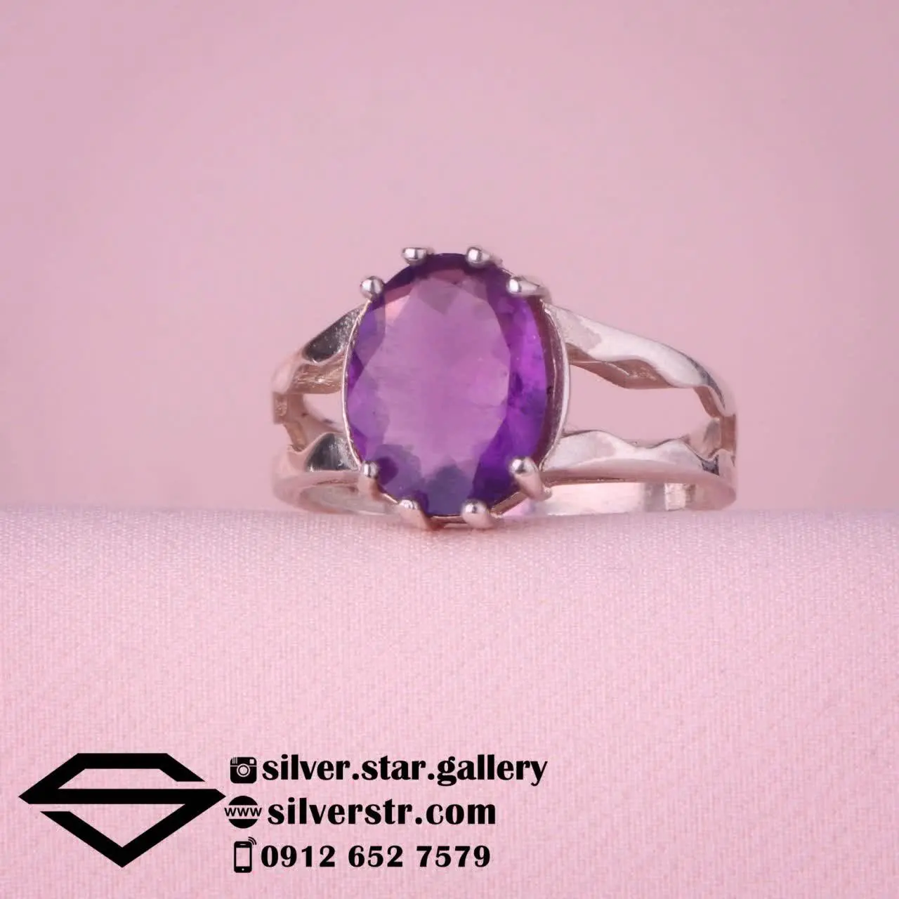 💜 انگشتر مردانه جواهری آمیت...