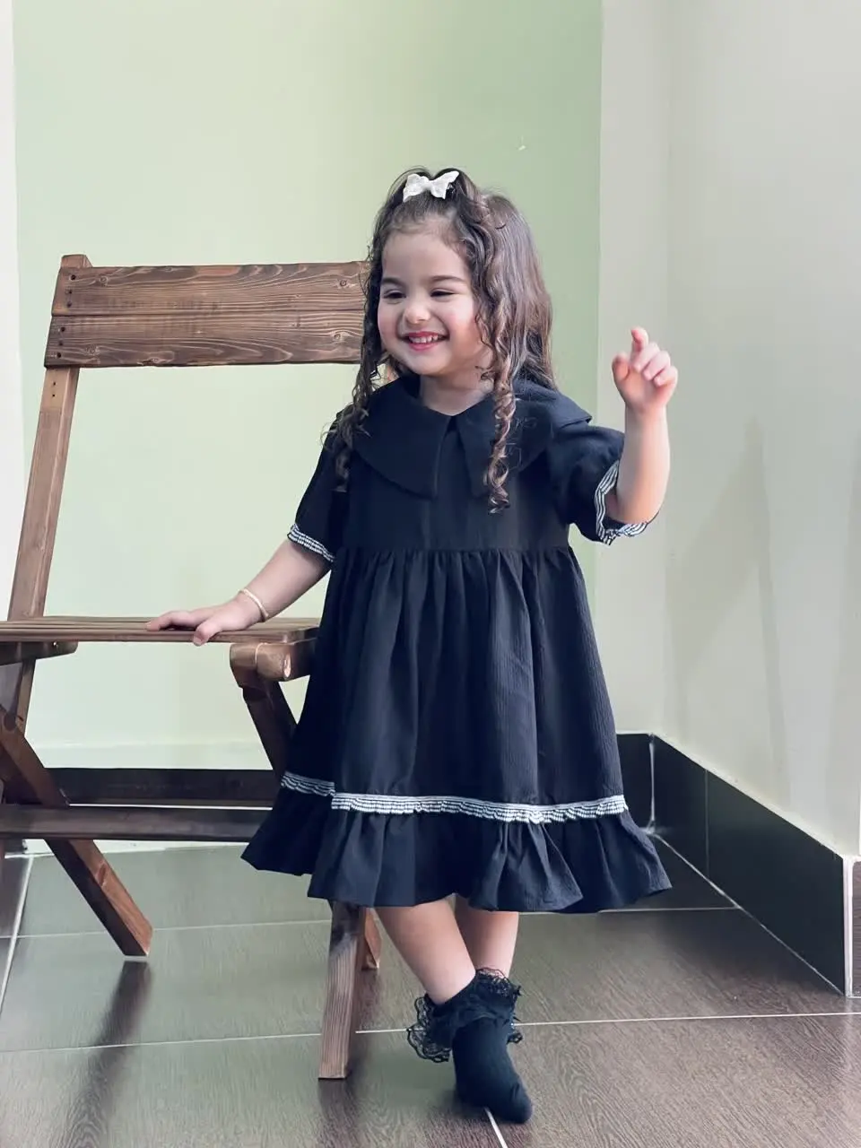 پیراهن عروسکی مشکی😍