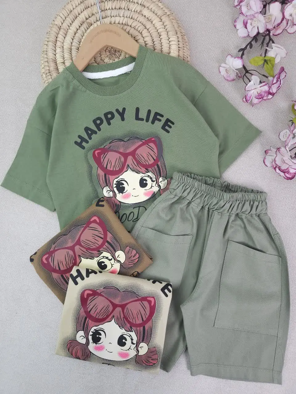 تیشرت شلوارک دخترانه the world
